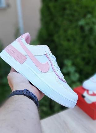 Жіночі кросівки nike air force 1 shadow білі / кросівки найк білі