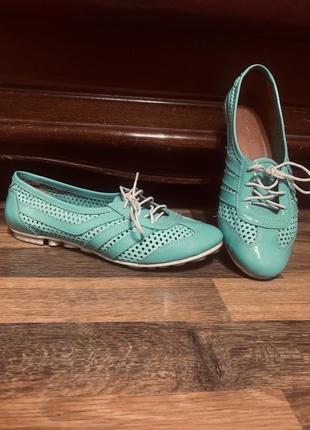 Балетки кеди шкіра перфорація