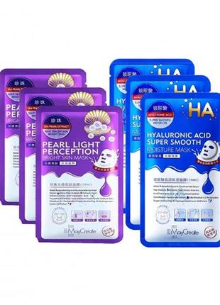 Тканинна маска hyaluronic acid moisturizing face mask maygreate