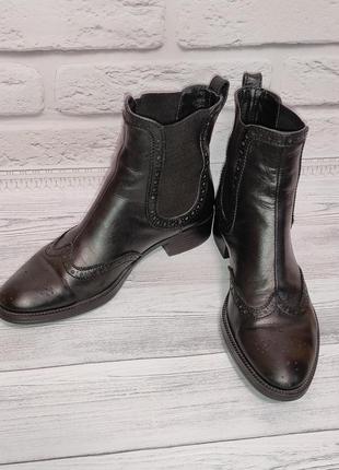 Демисезонные кожаные ботинки geox, размер 36