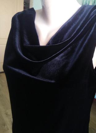 Ошатний оксамитовий топ george з хомутом/чорна велюрова футболка жіноча блуза