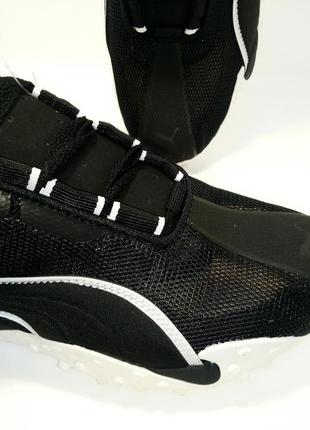 Puma модные мужские кроссовки черные с белым сетка весна лето4 фото