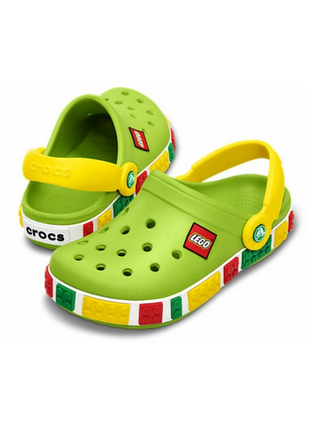Сабо crocs lego kids clog кроксы лего детские зеленые 12080-37b green