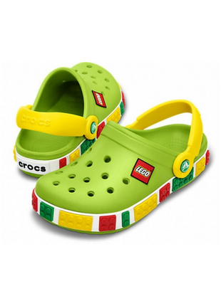 Сабо crocs lego kids clog крокси лего дитячі зелені 12080-37b green