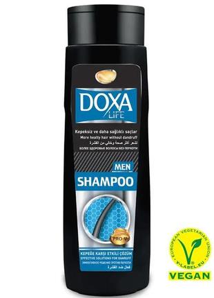 Шампунь проти лупи для чоловіків doxa на натуральній основі витяжка з деревного вугілля від сверблячки випадіння волосся