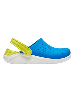 Сабо crocs literide kids clog детские кроксы желто синие 205964-4kf bright cobalt/citr3 фото