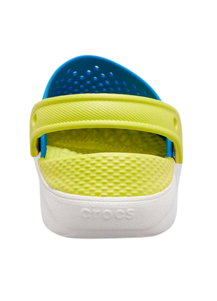 Сабо crocs literide kids clog детские кроксы желто синие 205964-4kf bright cobalt/citr6 фото