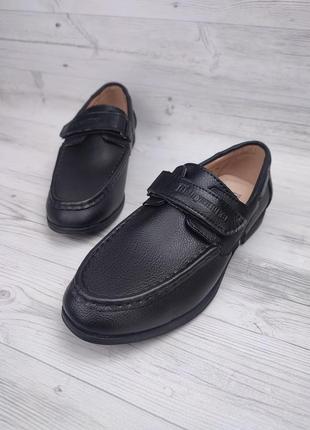 Шкіряні дитячі туфлі 💫 обувь для мальчиков кожаные туфли лоферы8 фото