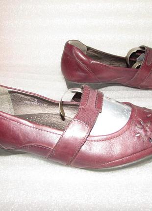 Туфли лодочки ~footglove~100% натуральная кожа цвет марсала р 37-38