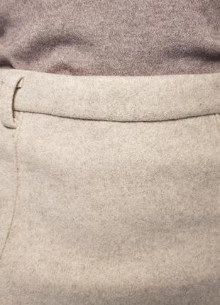 Мини юбка бежевая на подкладке (китай)4 фото