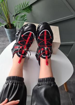 Кросівки black red кроссовки6 фото
