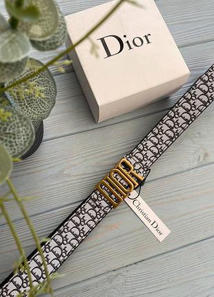 Ремінь жіночий шкіряний чорний в стилі dior / ремінь пасок шкіра