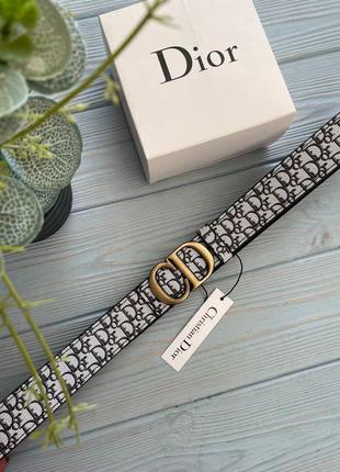 Ремінь жіночий шкіряний чорний в стилі dior / ремінь пасок шкіра