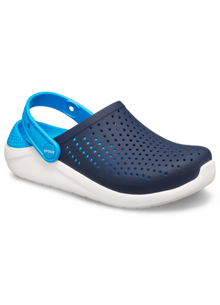 Сабо crocs literide kids clog дитячі крокси темно сині 205964-462 navy/white2 фото