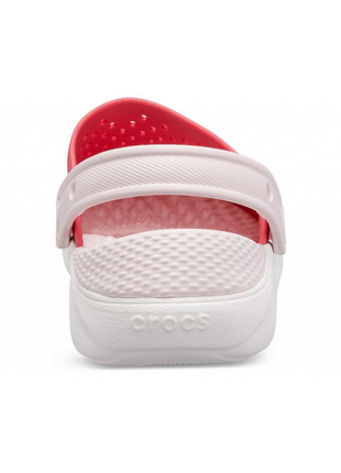 Сабо crocs Кроксы literide kids clog детские кроксы светло красные 205964-6ew poppy/white6 фото