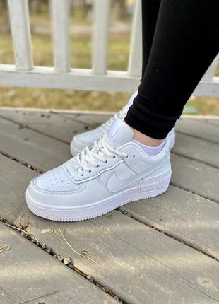 Жіночі шкіряні кросівки mike air force shadow #найк