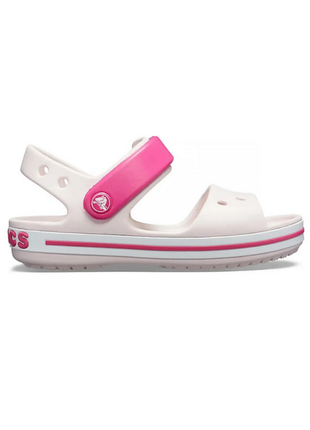 Crocs crocband sandal kids детские сандалии крокс светло розовые 12856-485 barely pink3 фото