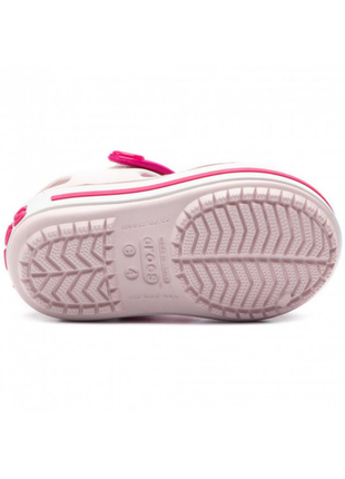 Crocs crocband sandal kids детские сандалии крокс светло розовые 12856-485 barely pink5 фото