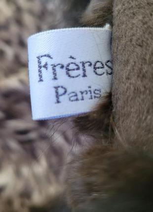 Sprung freres paris кашемировая накидка с окантовкой из меха соболя.6 фото