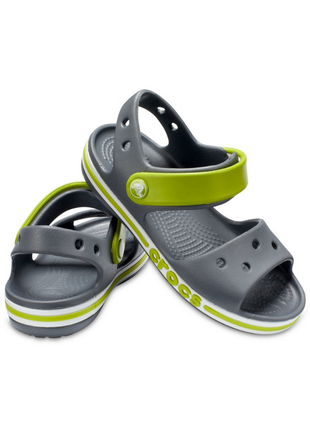 Crocs bayaband sandal kids детскиесандалии крокс темно серые 205400-025 charcoal1 фото