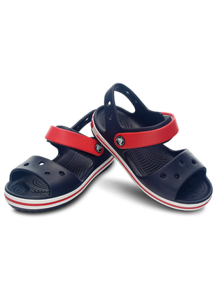 Crocs crocband sandal kids дитячі сандалії крокс темно сині 12856-485 navy/red1 фото