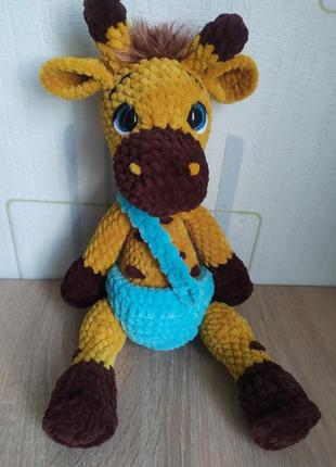 В'язана іграшка плюшевий  жирафик