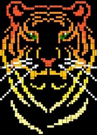 Діамантова вишивка. картинка-наклейка на блокнот тигр, 19х14 см