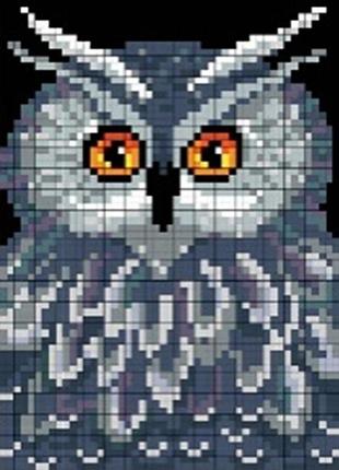 Діамантова вишивка. картинка-наклейка на блокнот сова, 19х14 см