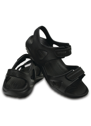 Crocs swiftwater river sandal мужские сандалии крокс черные 203965 black3 фото