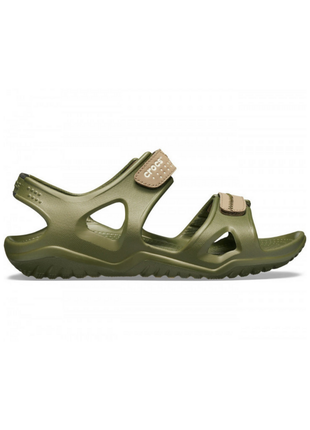 Crocs swiftwater river sandal мужские сандалии крокс хаки 203965haki