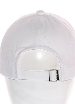Весенняя белая мужская женская кепка бейсболка однотонная полностью белая2 фото
