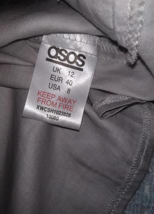 Роскошная натуральная блуза с воланом asos l8 фото