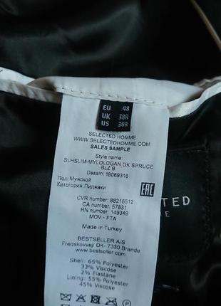 Фірмовий новий піджак selected homme,оригінал,новий,розмір 48 eu(s-m).6 фото