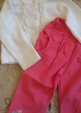 Детский костюм набор на девочку штанишки и кофточка 1-2 года3 фото