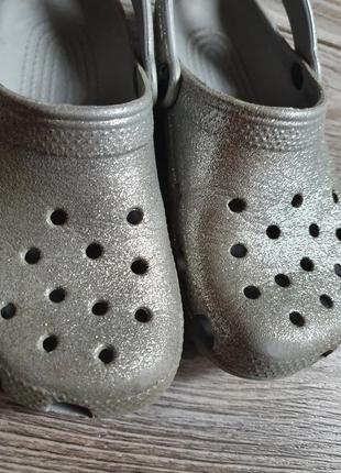 Кроксы сабо серебристые crocs ор-л с12-13р 30-31р3 фото