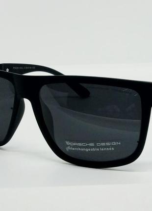 Porsche design окуляри чоловічі чорні сонцезахисні в мате поляризированные