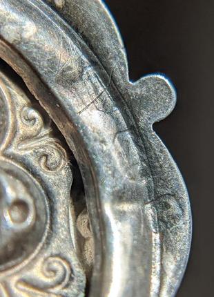 Антикварная серебряная брошь викторианская англия брошка старинная серебро эдвардианская 19006 фото