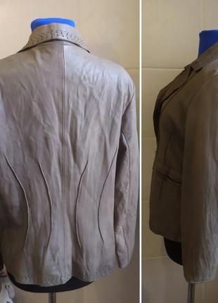 Натуральная кожа / пиджак / жакет / куртка tahari  с перфорацией6 фото