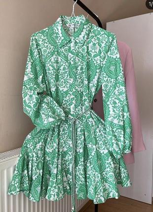 Сукня сорочка пишна сукня з квітковим принтом zara оригінал