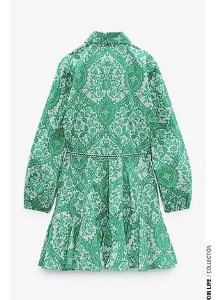 Сукня сорочка пишна сукня з квітковим принтом zara оригінал