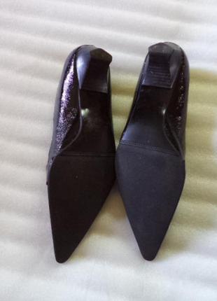 Кожа!очень крутые туфли на узкую ножку с длиными носиками/как новые от брэнда5 фото