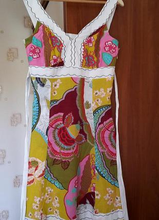 100% хлопок, платье-сарафан легкое на лето, хлопковаое