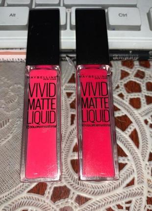 Блиск для губ maybelline new york color sensational vivid matte liquid4 фото