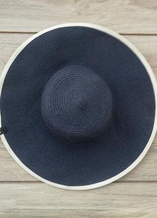 Шляпа с широкими полями синяя