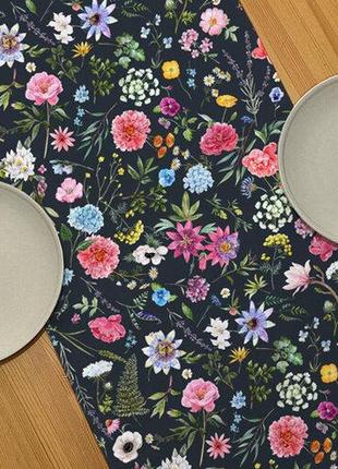 Доріжка на стіл (раннер) квіткове розмаїття 150х40 см (dr_22u014)