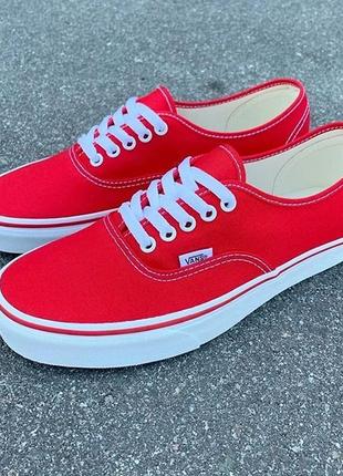 Красные кеды ванс vans слипоны мокасины кроссовки большие и маленькие размеры 36-41 42 43 442 фото