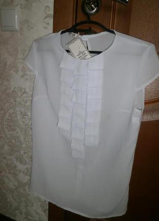 Белая блузка! розродаж!1 фото