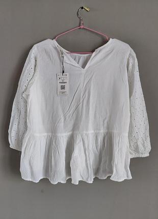 Блуза рукав "ліхтарик" мережка сорочка