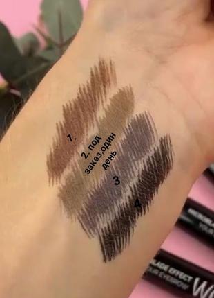 Маркер для бровей чёрный bless beauty №4