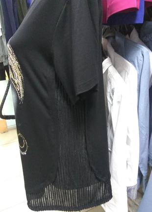 Модна жіноча футболка туніка великих розмірів, батал туреччина 48,50,52,545 фото